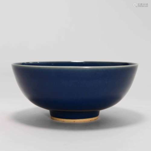 A Blue Glazed Porcelain Bowl