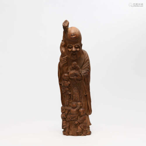 A Bamboo Carved Figure Ornament