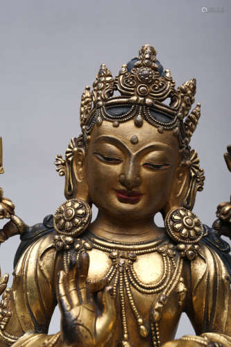 A Gilt Bronze Avalokitesvara