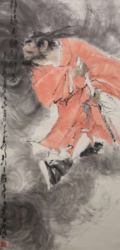 A Chinese Figure Painting, Wang Ziwu Mark