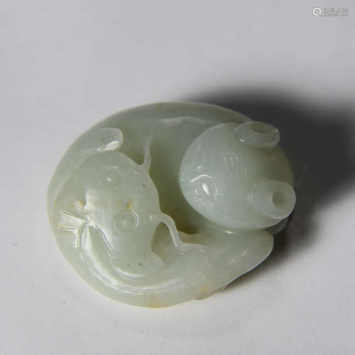 A Carved Hetian Jade Ornament