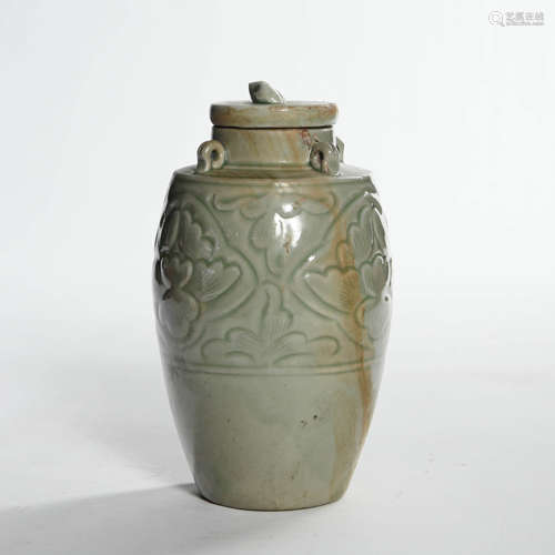 A Moulded Yaozhou Porcelain Jar