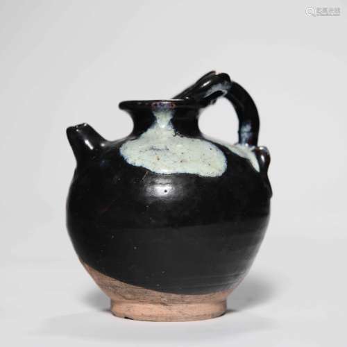 A Black Glazed Porcelain Pot