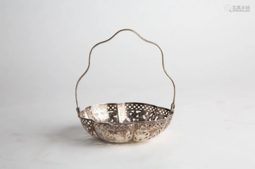 Chinese Sterling Candy Basket