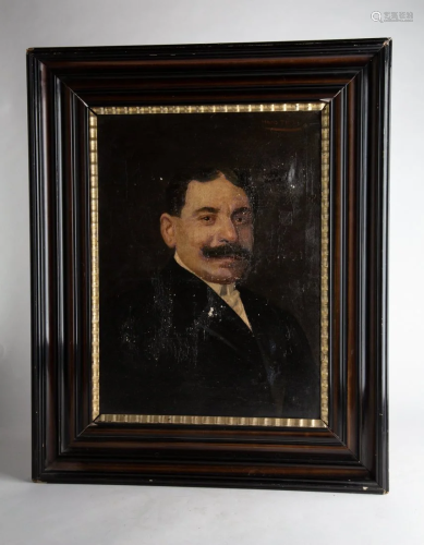 19th C German Portait Painting Signed by Hans Tiel