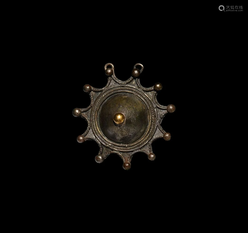 Roman Gilt Silver Tutulus Brooch