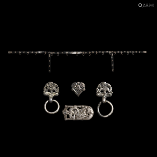 Viking Period Khazar Silver Belt Fittings