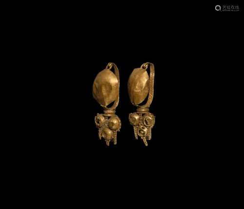 Roman Gold Earring Pair