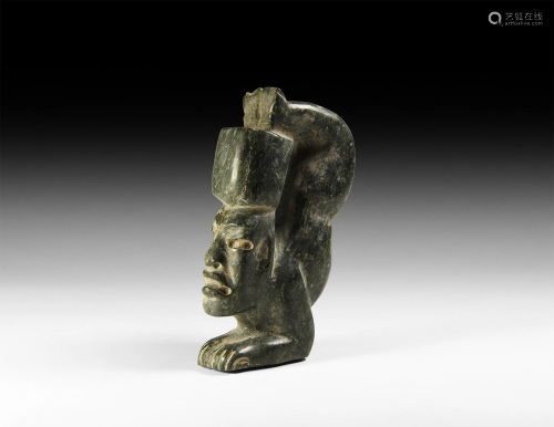 Olmec Jadeite Figure of a Contortionist or Acrobat