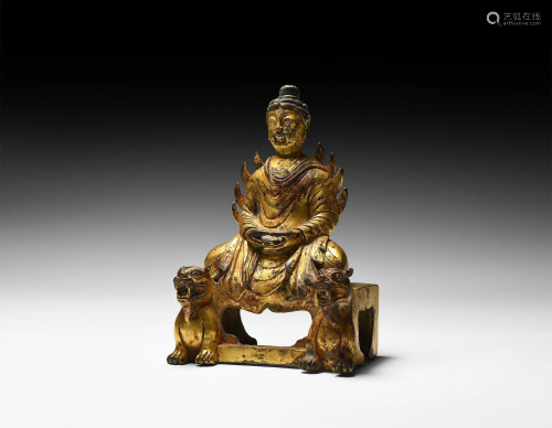 Chinese Northern Wei Gilt 'Silk Road' Buddha in