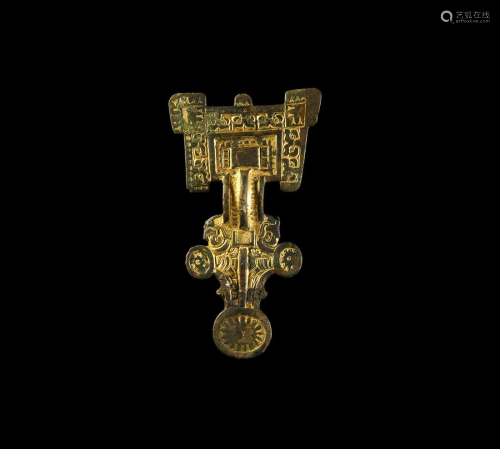 Anglo-Saxon Gilt Great Square-Headed Brooch