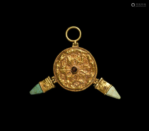 Thracian Gold Disc with Pendants