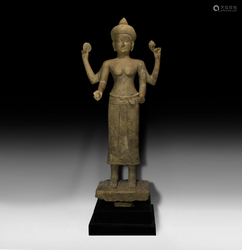 Large South East Asian Standing Lakshmi Statue