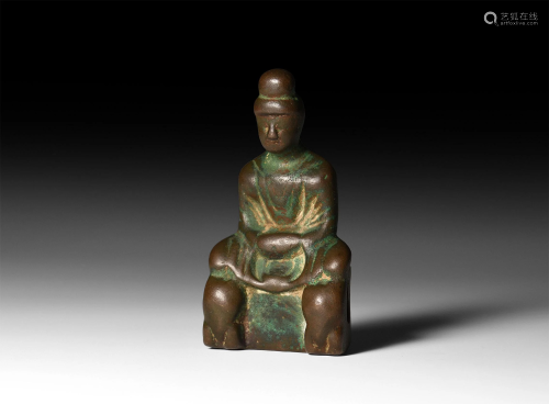 Chinese Wei Seated Buddha Shakyamuni in Meditation on