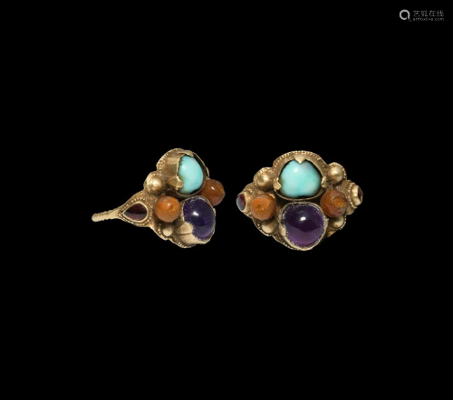 Elizabethan Period Gold Ring with Gemstones