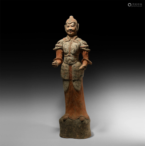 Large Chinese Tang Guardian Figure