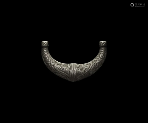 Large Viking or Saxon Silver Ringerike Style Buckle