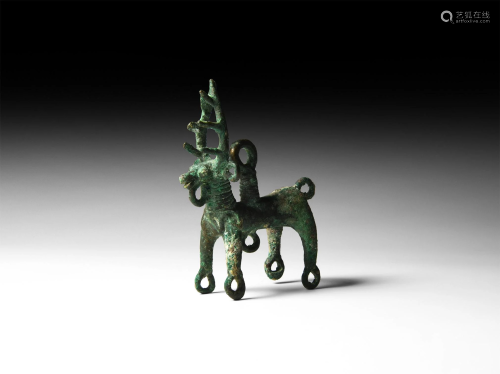 Caucasian Stag Figure with Attachment Loops