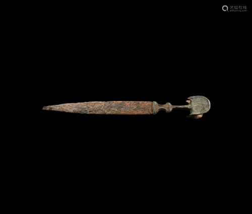 Luristan Iron Sword with Bronze Clad Handle