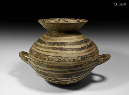 Large Greek Daunian Painted Vessel