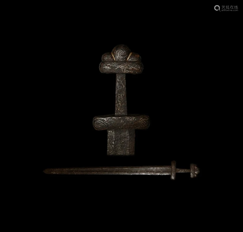 Viking Sword with Silver Inlaid Ringerike Hilt