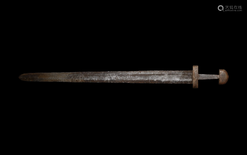 Viking Sword with Inlaid Hilt