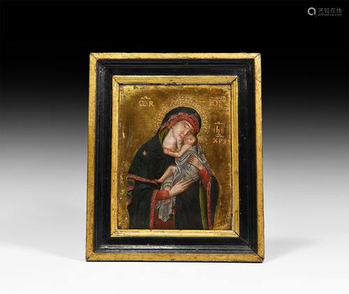 Greek Icon of Cambria Madonna and Child