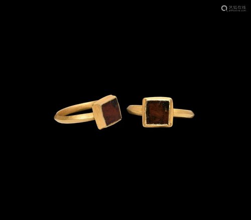 Merovingian Gold Ring with Garnet