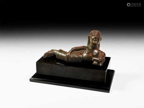 Etruscan Reclining Banqueteer Statuette