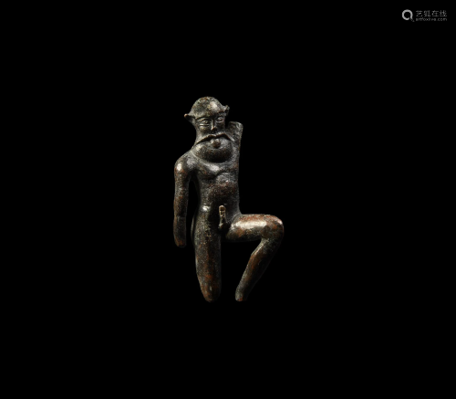 Greek Statuette of a Dancing Satyr