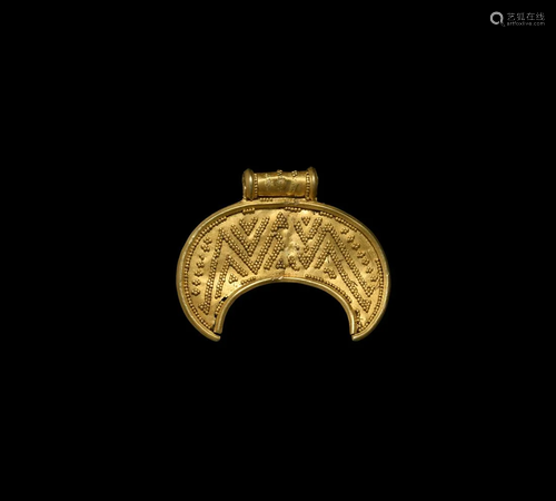 Viking Gold Lunar Pendant