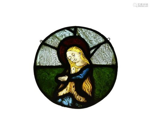 Medieval Mary Magdalene Stained Glass Roundel