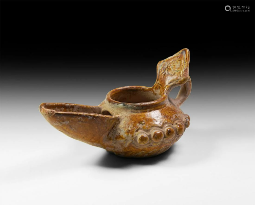 Islamic Glazed Oil Lamp