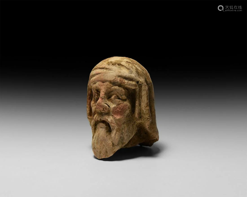 Gothic Head of a Pilgrim or Saint