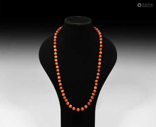 Islamic Carnelian Bead Necklace