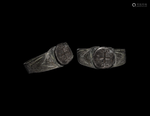 Medieval Silver Ring with Cross