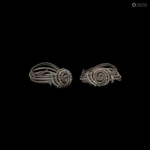 Viking Silver Double Coiled Wire Ring