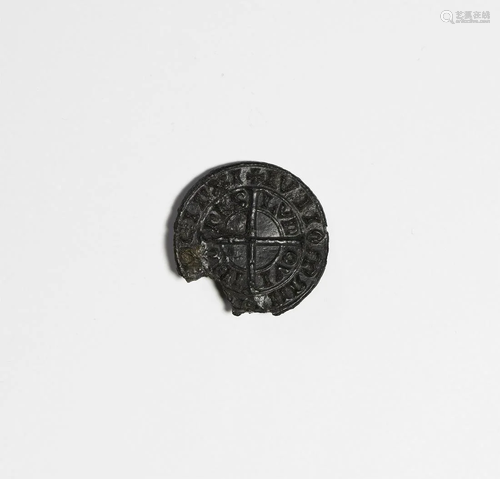 Medieval Pilgrim's Pewter 'Coin' Badge