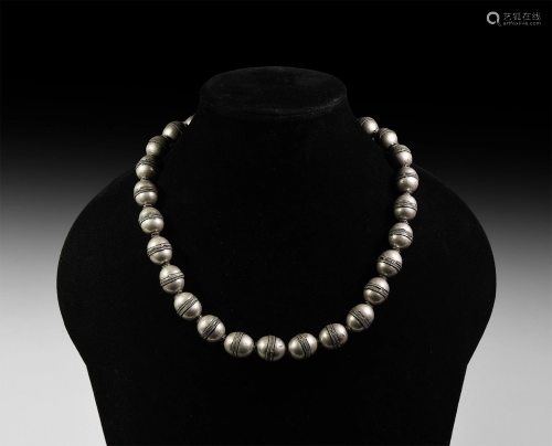 Islamic Silver Bead Necklace