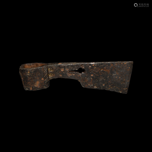 Medieval Socketted Axehead with Maker's Mark