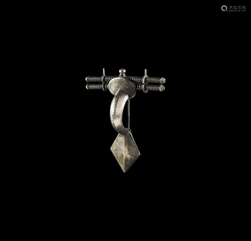 Migration Period Silver Bow Brooch