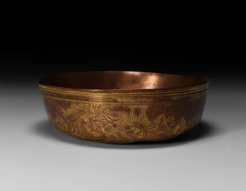 Ottoman Gilt Tombak Bowl