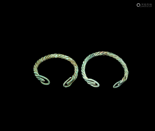 Viking Twisted Bracelet Pair