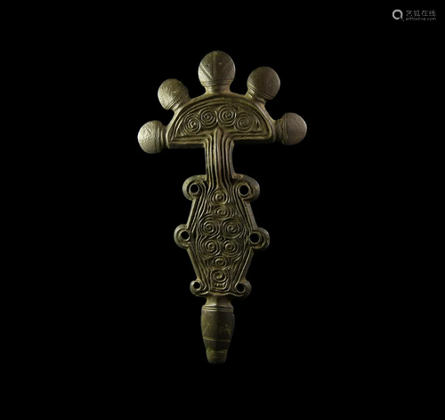 Massive Visigothic Radiate Bow Brooch