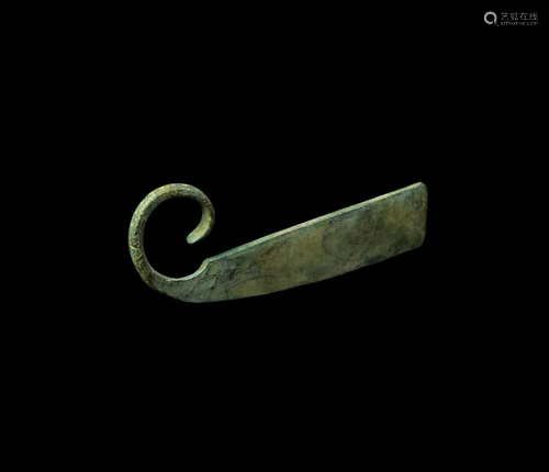 Bronze Age Razor with Coiled Handle