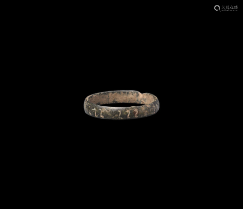 Medieval Ring with Mystical Symbols