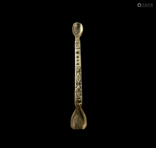 Medieval Double-Ended Bone Spoon