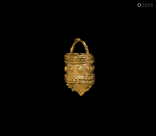 Viking Gold Bucket Pendant