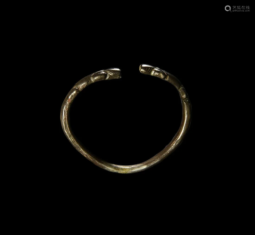 Medieval Bracelet with Beast-Head Terminals