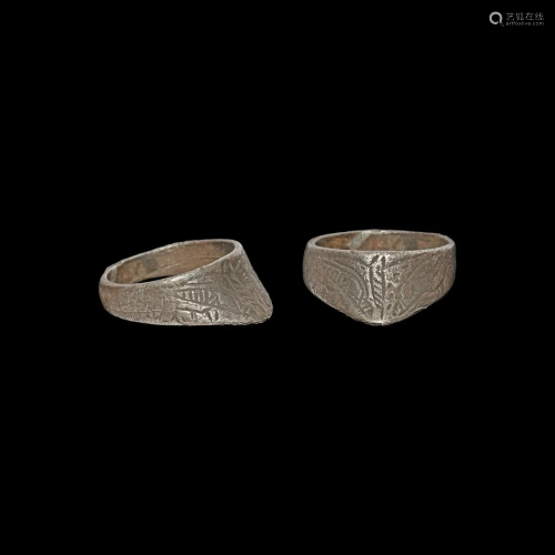 Medieval Silver Archer's Thumb Ring